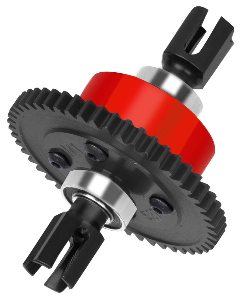ARRCat 50T Center Differential Upgrades Part for Arrma 1/7 Felony Fireteam Infraction Mojave 6S, 1/8 Kraton Notorious Outcast Talion Typhon 6S,ARRCat Steel #45 Center Diff Hop Ups,Red - Image 1